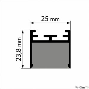 Light Line IP68 Linearleuchte, LL25, 3000K, 24V, 15W/m,...