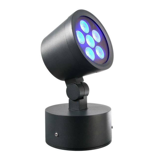 Fluter, Colt, 16W, RGB/5500 K, Schwarz, Spannungskonstant, 24 V/DC