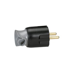 Stecker 360° drehbare Einführung schwarz/grau