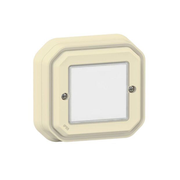 PlexoNew with Netatmo Wandsender Licht 1-fach, IP 55, Farbe: Beige