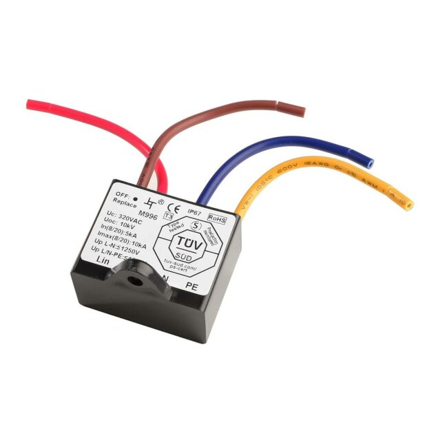 Zubehör, Überspannungsschutzfilter mit Kontrollanzeige, 230-277VAC, 5A, Spannungsschutz bis 1500V (2