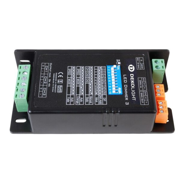 Deko-Light, Niedervolt DMX Dimmer (CV, DC), LED DMX Dimmer 3, Spannungskonstant, DMX512, 288.00 W, 1