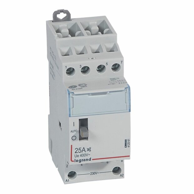 CX3 Schütz Brummfrei, 230V 25A 4 Schliesser, mit Handschalter