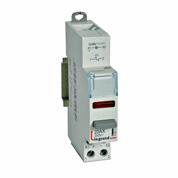 Druckschalter CX3 20A 1 Öffner+LED Rot 12/48VAC/DC,Gebrauchskategorie AC-12,1TE