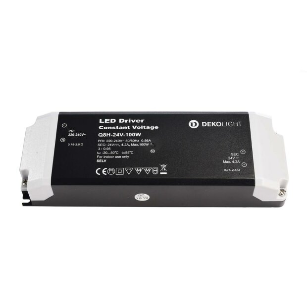 Deko-Light, Netzgerät (CV, DC), BASIC, CV, Q8H-24-100W, 100.0 W, 220-240 V/AC, Ausgangsspannung: 24