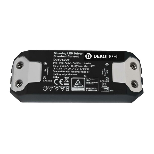 Deko-Light, Netzgerät (CC, DC) dimmbar, BASIC, DIM, CC, D350012UF/12W, Mit Phasenanschnittsdimmer<br