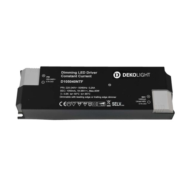 Deko-Light, Netzgerät (CC, DC) dimmbar, BASIC, DIM, CC, D105040NTF/40W, Mit Phasenanschnittsdimmer<b