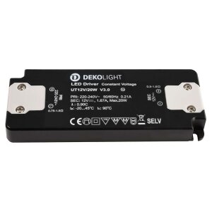 Deko-Light, Netzgerät (CV, DC), FLAT, CV, UT12V/20W,...