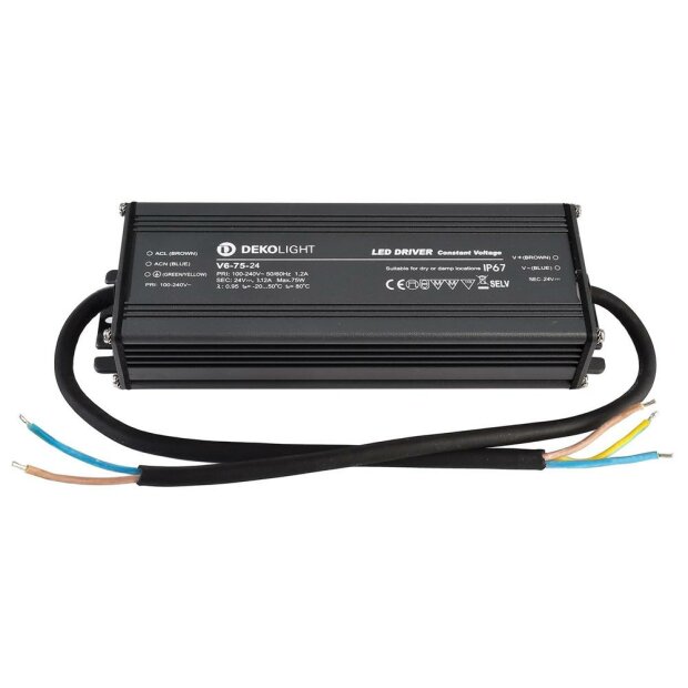 Deko-Light, Netzgerät (CV, DC), IP, CV, V6-75-24, 75.0 W, 100-240 V/AC, Bemessungsstrom: 1200 mA, Au