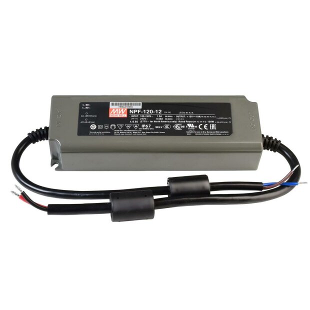 Meanwell, Netzgerät (CV, DC), CV, NPF-120-12, 120.0 W, 90-305 V/AC, Ausgangsspannung: 12 V/DC