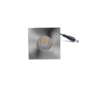 Sytemkomponenten, Abdeckung Silbersatiniert eckig für COB 68 IP65 + Mizar II, Tiefe: 83 mm, Breite: