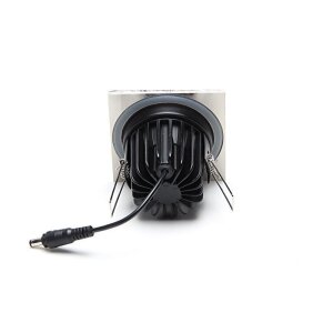 Sytemkomponenten, Abdeckung Silbersatiniert eckig für COB 68 IP65 + Mizar II, Tiefe: 83 mm, Breite: