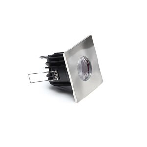 Sytemkomponenten, Abdeckung Silbersatiniert eckig für COB 68 IP65 + Mizar II, Tiefe: 83 mm, Breite: