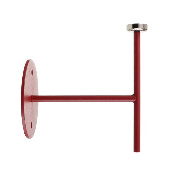 Sytemkomponenten, Wandhalter für Magnetleuchte Miram Rubin Rot, Breite: 85 mm, Höhe: 96 mm