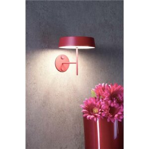 Sytemkomponenten, Wandhalter für Magnetleuchte Miram Rubin Rot, Breite: 85 mm, Höhe: 96 mm