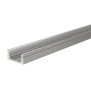 Profil, U-Profil flach AU-01-08, 8 - 9,3 mm LED Stripes, Aluminium, Silber, Eloxiert, Tiefe: 1000 mm