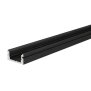 Profil, U-Profil flach AU-01-08, 8 - 9,3 mm LED Stripes, Aluminium, Schwarz, Eloxiert, Tiefe: 2000 m