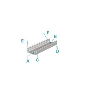 Profil, U-Profil flach AU-01-10, 10 - 11,3 mm LED Stripes, Aluminium, Schwarz, Eloxiert, Tiefe: 2000