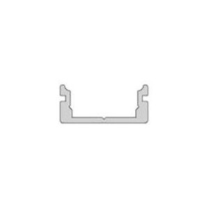 Profil, U-Profil flach AU-01-10, 10 - 11,3 mm LED Stripes, Aluminium, Silber, Gebürstet, Tiefe: 2000