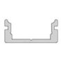 Profil, U-Profil flach AU-01-10, 10 - 11,3 mm LED Stripes, Aluminium, Silber, Gebürstet, Tiefe: 2000