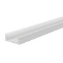 Profil, U-Profil flach AU-01-12, 12 - 13,3 mm LED Stripes, Aluminium, Weiß, Tiefe: 2000 mm, Breite: