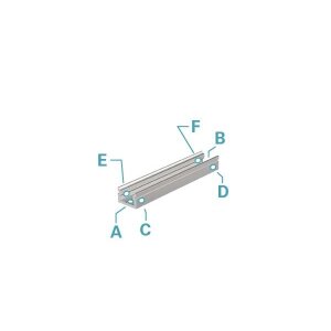 Profil, U-Profil flach AU-01-05, 5 - 5,7 mm LED Stripes, Aluminium, Silber, Eloxiert, Tiefe: 1000 mm