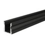 Profil, U-Profil hoch AU-02-08, 8 - 9,3 mm LED Stripes, Aluminium, Schwarz, Eloxiert, Tiefe: 2000 mm