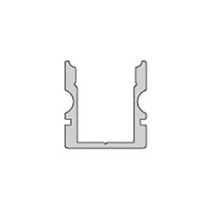 Profil, U-Profil hoch AU-02-08, 8 - 9,3 mm LED Stripes, Aluminium, Weiß, Tiefe: 2000 mm, Breite: 14