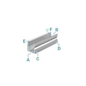 Profil, U-Profil hoch AU-02-10, 10 - 11,3 mm LED Stripes, Aluminium, Silber, Eloxiert, Tiefe: 1000 m