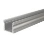 Profil, U-Profil hoch AU-02-12, 12 - 13,3 mm LED Stripes, Aluminium, Silber, Eloxiert, Tiefe: 2000 m