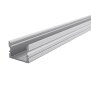 Profil, U-Profil hoch AU-02-12, 12 - 13,3 mm LED Stripes, Aluminium, Silber, Eloxiert, Tiefe: 3000 m