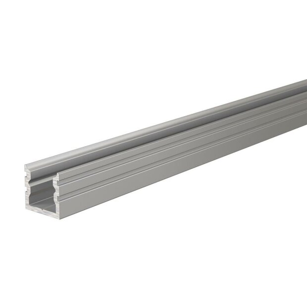 Profil, U-Profil hoch AU-02-05, 5 - 5,7 mm LED Stripes, Aluminium, Silber, Eloxiert, Tiefe: 1000 mm,