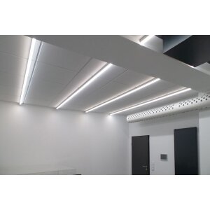 Profil, H-Profil AH-01-20, 20 - 21,3 mm LED Stripes, Aluminium, Silber, Eloxiert, Tiefe: 2000 mm, Br