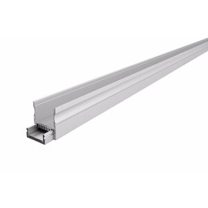 Profil, H-Profil AH-01-20, 20 - 21,3 mm LED Stripes, Aluminium, Silber, Eloxiert, Tiefe: 2000 mm, Br