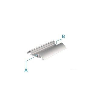 Profil, Unterbau-Profil flach AM-01-10, 10 - 11,3 mm LED Stripes, Aluminium, Silber, Eloxiert, Tiefe