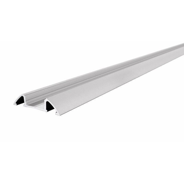 Profil, Unterbau-Profil flach AM-01-10, 10 - 11,3 mm LED Stripes, Aluminium, Silber, Eloxiert, Tiefe