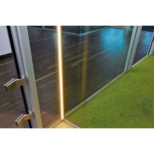 Profil, Eck-Profil AV-01-10, 10 - 11,3 mm LED Stripes, Aluminium, Silber, Eloxiert, Tiefe: 2000 mm,