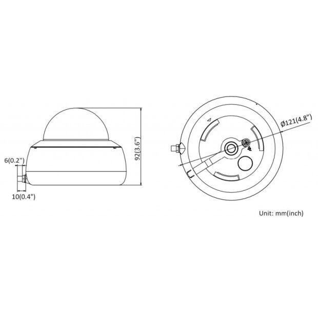 NEOSTAR 4.0MP IP WiFi Dome-Kamera, 2.8mm, 2560x1440p, Nachtsicht 30m, D-WDR, H.265+ / H.264+, Mikrofon, 12V DC, IP66