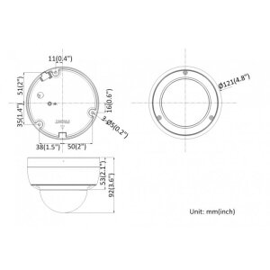 NEOSTAR 4.0MP EXIR IP Dome-Kamera, 2.8mm, 2688x1520p, Nachtsicht 30m, WDR 120dB, H.265+, Smart VCA, Mikrofon, PoE/12V DC, IK10, IP67