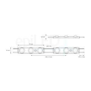 12V LED Modul Opticor 3 1.44W 135lm IP67 (Wasserdicht)...