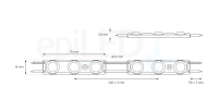 EpiLED 12V LED Modul Opticor 3 1.44W 135lm IP67...