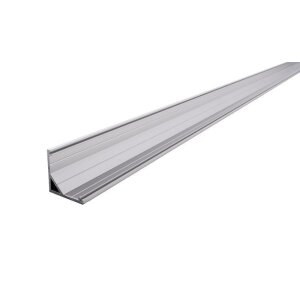 Profil, Eck-Profil AV-03-12, 12 - 13,3 mm LED Stripes, Aluminium, Silber, Eloxiert, Tiefe: 3000 mm,