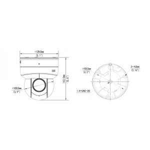 IP-PTZ2000IRE-WIFI - BALTER X ECO WiFi IP Mini-PTZ-Kamera mit 5.0MP, 5X Zoom, 2592x1944p, Nachtsicht 30m, WDR 120dB, Ultra H.265, VCA, 60°/Sek. Geschwindigkeit, Mikrofon, Lautsprecher, PoE/12V DC