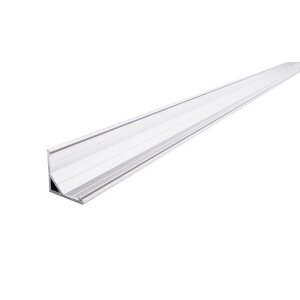 Profil, Eck-Profil AV-03-12, 12 - 13,3 mm LED Stripes, Aluminium, Weiß, Eloxiert, Tiefe: 3000 mm, Br