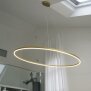 s.luce LED Ring Pendelleuchte rund Direkt oder Indirekt, Ø 150cm, Aluminium