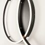 s.luce Ring LED Deckenleuchte 2-flammig, 60/60, Schwarz, Phasenanschnitt/-abschnitt, (Dimmschalter)