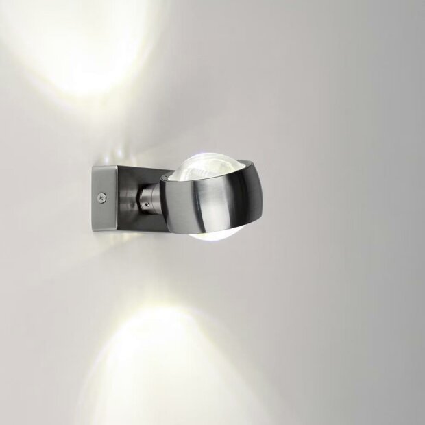 s.luce Beam LED-Wandleuchte modern Up & Down, Eckig, Aluminium