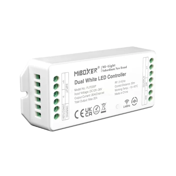 MiBoxer 2.4GHz 2 in 1 LED Controller | dual white / single color | 12 - 48V DC | Max. 20A l Model FUT035P+