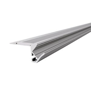 Profil, Treppenstufen-Profil AL-01-10, 10 - 11,3 mm LED Stripes, Aluminium, Silber, Eloxiert, Tiefe: