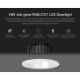 MiBoxer18W Downlight RGB + CCT l Blendfrei l ø140mm l 2.4 GHz, Wifi l IP44 l FUT072